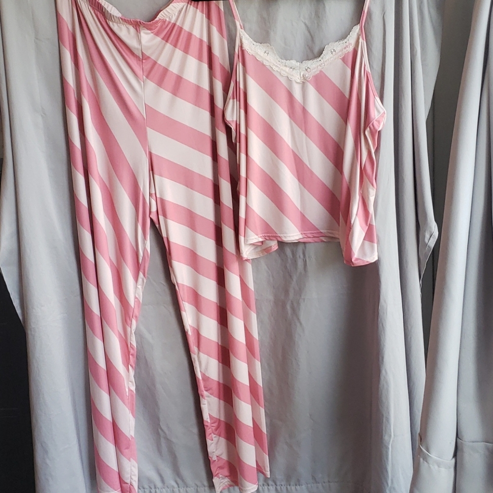 Plus Gemma Collins Lace Trim Cami PJ Set